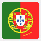 Patriottisch Portugal, Portugese vlag, reizen/spor Vierkante Sticker (Voorkant)