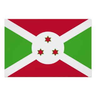Patriottisch poster met Burundese vlag Perfect Poster