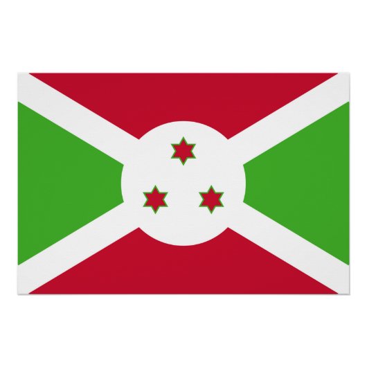 Patriottisch poster met Burundese vlag Perfect Poster (Voorkant)