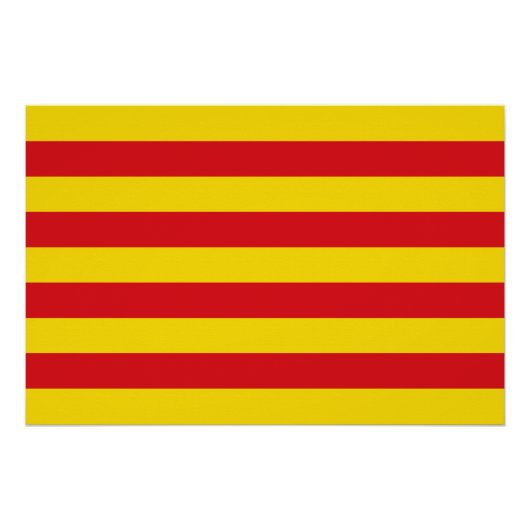 Patriottisch poster met Catalaanse vlag Perfect Poster (Voorkant)