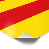 Patriottisch poster met Catalaanse vlag Perfect Poster (Hoek)