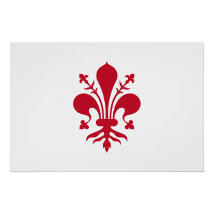 Patriottisch poster met de vlag van Florence Perfect Poster