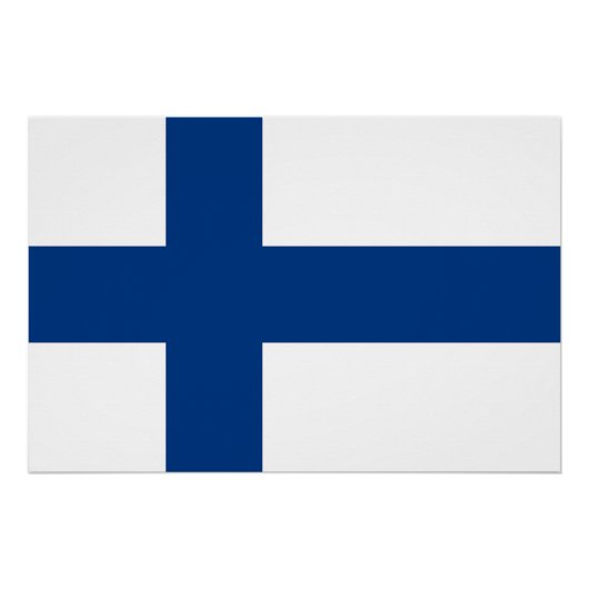 Patriottisch poster met Finse vlag Perfect Poster (Voorkant)