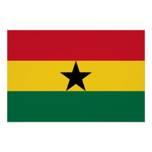 Patriottisch poster met Ghanese vlag Perfect Poster