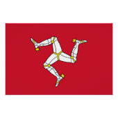 Patriottisch poster met het eiland Man Vlag, VK Perfect Poster (Voorkant)