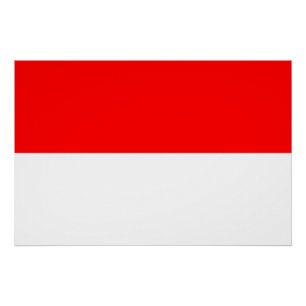 Patriottisch poster met Indonesische vlag Perfect Poster