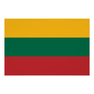 Patriottisch poster met Litouwse vlag Perfect Poster