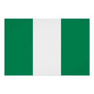 Patriottisch poster met Nigeriaanse vlag Perfect Poster