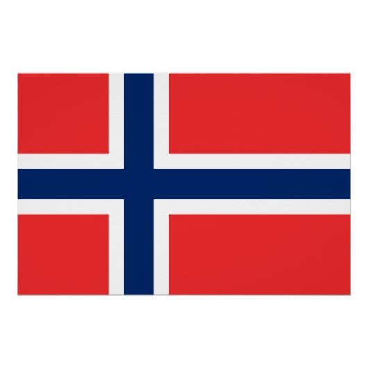 Patriottisch poster met Noorse vlag Perfect Poster (Voorkant)