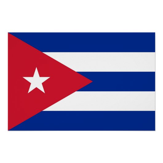 Patriottisch poster met vlag Cuba Perfect Poster (Voorkant)