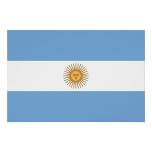 Patriottisch poster met vlag van Argentinië Perfect Poster