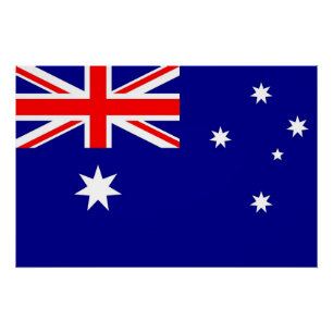 Patriottisch poster met vlag van Australië Perfect Poster