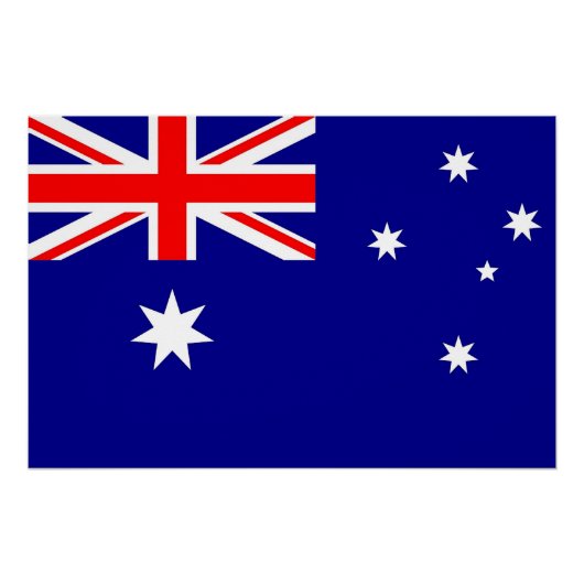 Patriottisch poster met vlag van Australië Perfect Poster (Voorkant)