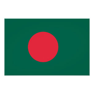 Patriottisch poster met vlag van Bangladesh Perfect Poster
