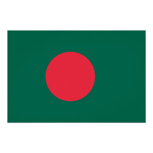 Patriottisch poster met vlag van Bangladesh Perfect Poster (Voorkant)