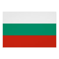 Patriottisch poster met vlag van Bulgarije