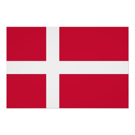 Patriottisch poster met vlag van Denemarken Perfect Poster (Voorkant)