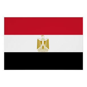 Patriottisch poster met vlag van Egypte Perfect Poster