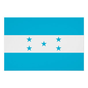 Patriottisch poster met vlag van Honduras Perfect Poster