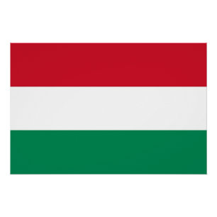 Patriottisch poster met vlag van Hongarije Perfect Poster
