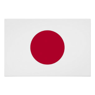Patriottisch poster met vlag van Japan Perfect Poster
