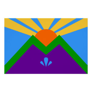 Patriottisch poster met Vlag van Manitou Springs Perfect Poster