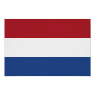 Patriottisch poster met vlag van Nederland Perfect Poster