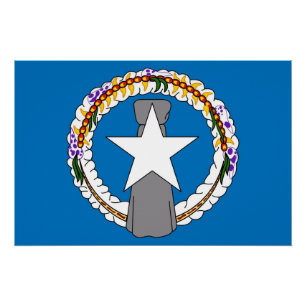 Patriottisch poster met Vlag van Noordelijke Maria Perfect Poster