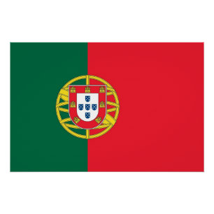 Patriottisch poster met vlag van Portugal Perfect Poster