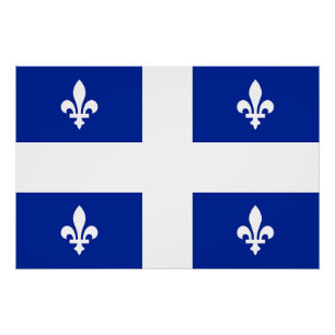 Patriottisch poster met vlag van Quebec Perfect Poster