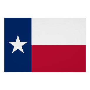Patriottisch poster met vlag van Texas Perfect Poster