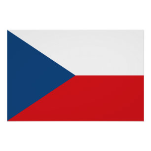 Patriottisch poster met vlag van Tsjechië Perfect Poster