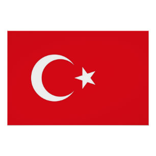 Patriottisch poster met vlag van Turkije Perfect Poster