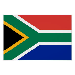 Patriottisch poster met vlag van Zuid-Afrika Perfect Poster