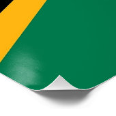 Patriottisch poster met vlag van Zuid-Afrika Perfect Poster (Hoek)