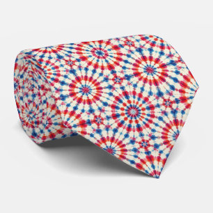 Patriottisch psychedelisch tie-dye patroon stropdas