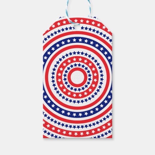 Patriottisch Ringpatroon Cadeaulabel (Voorkant)