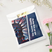 Patriottisch Rood Blauw Vrijheidsbeeld 4 juli Bedankzakje (Gezegeld)