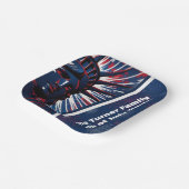 Patriottisch Rood Blauw Vrijheidsbeeld 4 juli Papieren Bordje (Gebogen)