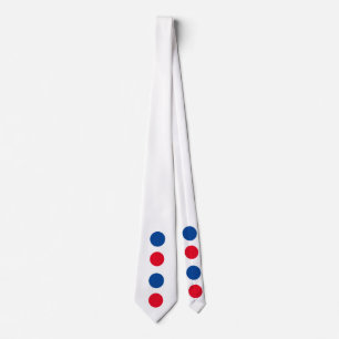 Patriottisch Rood Blauw Wit Vlag Kleuren Stippen G Stropdas
