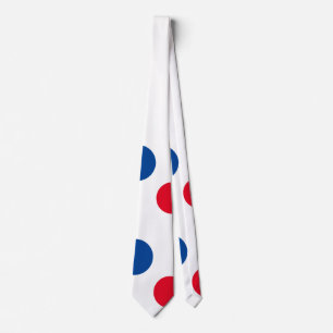 Patriottisch Rood Blauw Witte Vlag Kleurenpatronen Stropdas