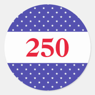 Patriottisch Rood Wit & Blauw 250 Ronde Sticker