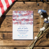 Patriottisch Rood Wit Blauw 4 juli Viering Kaart