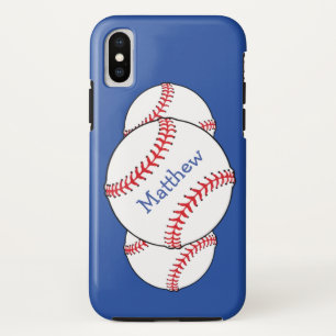 Patriottisch rood wit blauw Baseball iPhone X Hoes