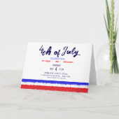 Patriottisch rood wit blauw hand geschilderd 4 jul (Voorkant)