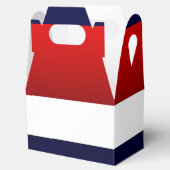 Patriottisch Rood Wit & Blauw Hedendaags ontwerp Bedankdoosjes (Geopend)