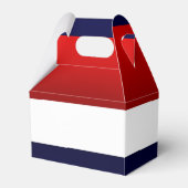 Patriottisch Rood Wit & Blauw Hedendaags ontwerp Bedankdoosjes (Voorkant Zijde)