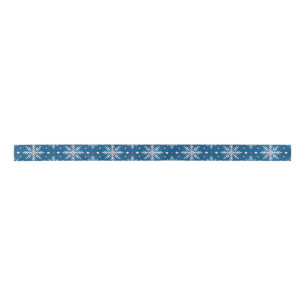 Patriottisch Rood Wit Blauw Kerst Sneeuwlint Lint