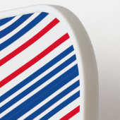 Patriottisch rood wit & blauw modern monogram pickleball paddle (Links Detail)