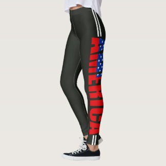 Patriottisch, Rood Wit & Blauw, Sterren & Strepen, Leggings